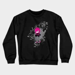 Emo Girl Anime Manga Illustration Crewneck Sweatshirt